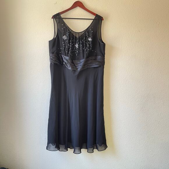 Vintage 90s/y2k beaded embellished formal evening wear dress size 20w - Picture 1 of 7